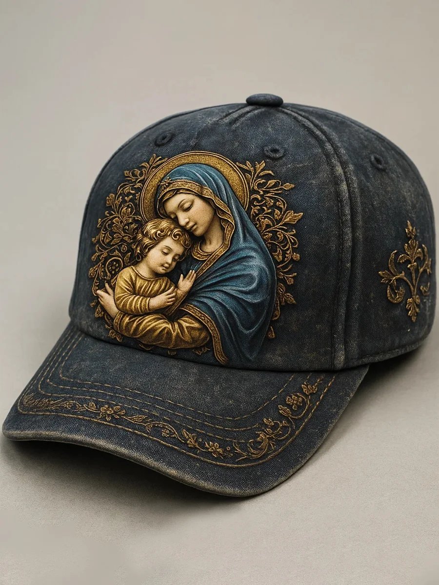 Christ And Mary Faith Art Print Hat