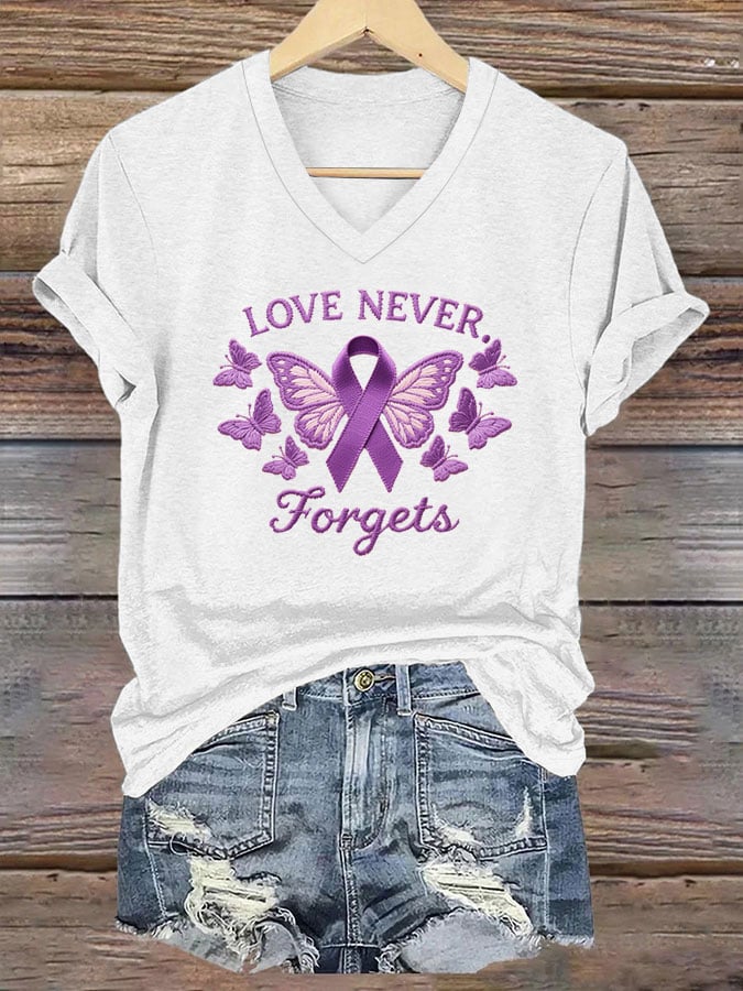 Women's alz printed short-sleeved T-shirt