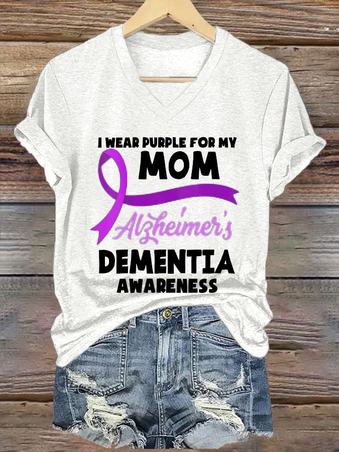 Dementia Awareness Vneck Alzheimers T Shirt
