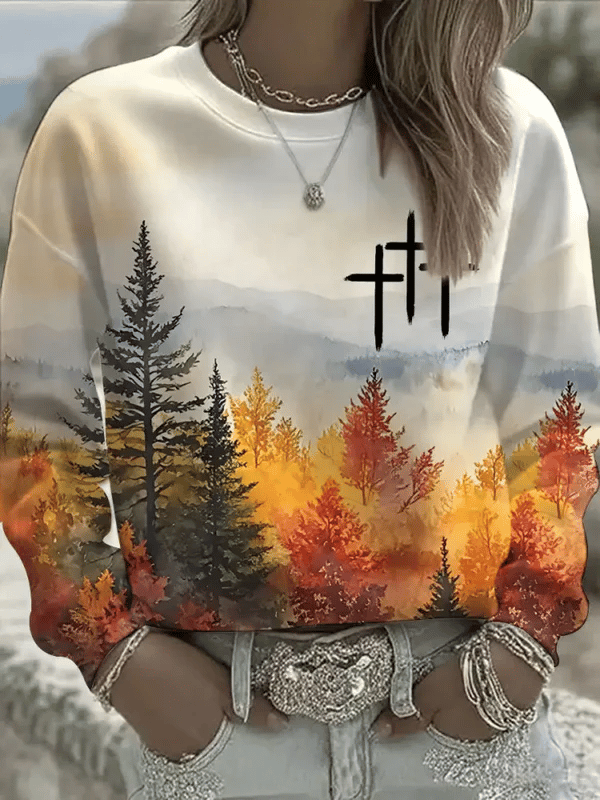 Women's Fall Faith Print Sweatshirt