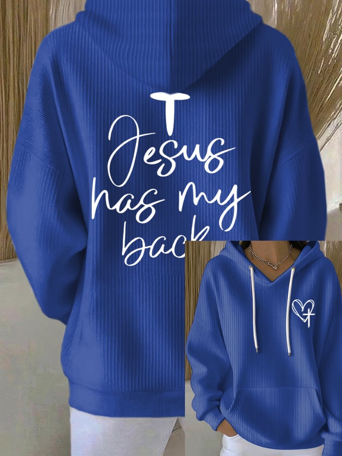 Women's Jesus Has My Back Sweatshirts