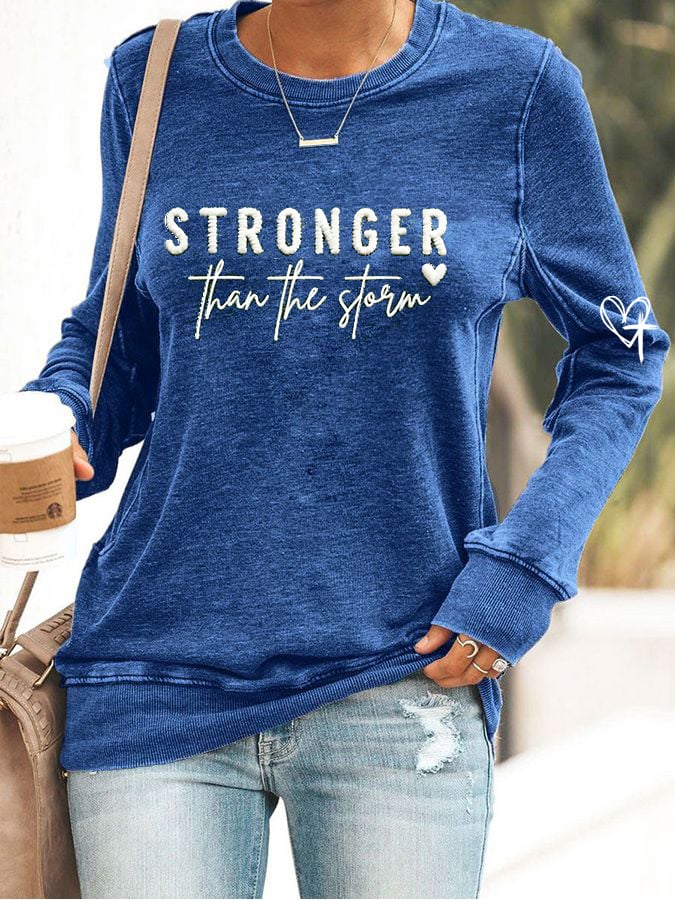 Women's Faith Printed Casual Sweatshirt