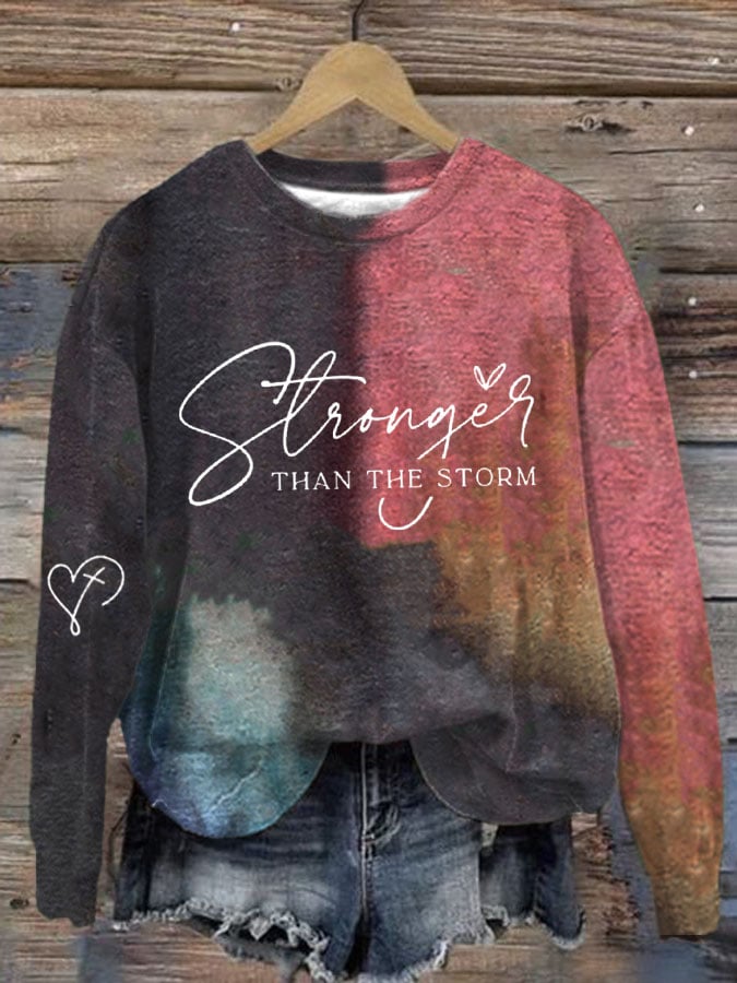 Women's Stronger Than The Storm Print Sweatshirt