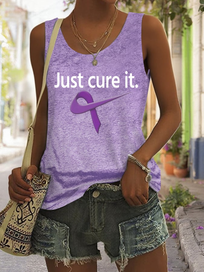 Women's Just Cure It Alzheimer's disease Printed Vest