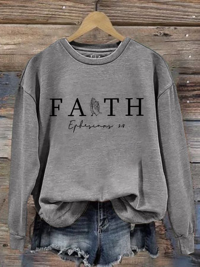 Women's Faith Print Sweatshirt