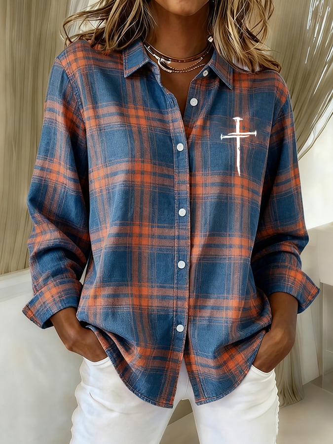 Women's Casual Retro Faith Shirt
