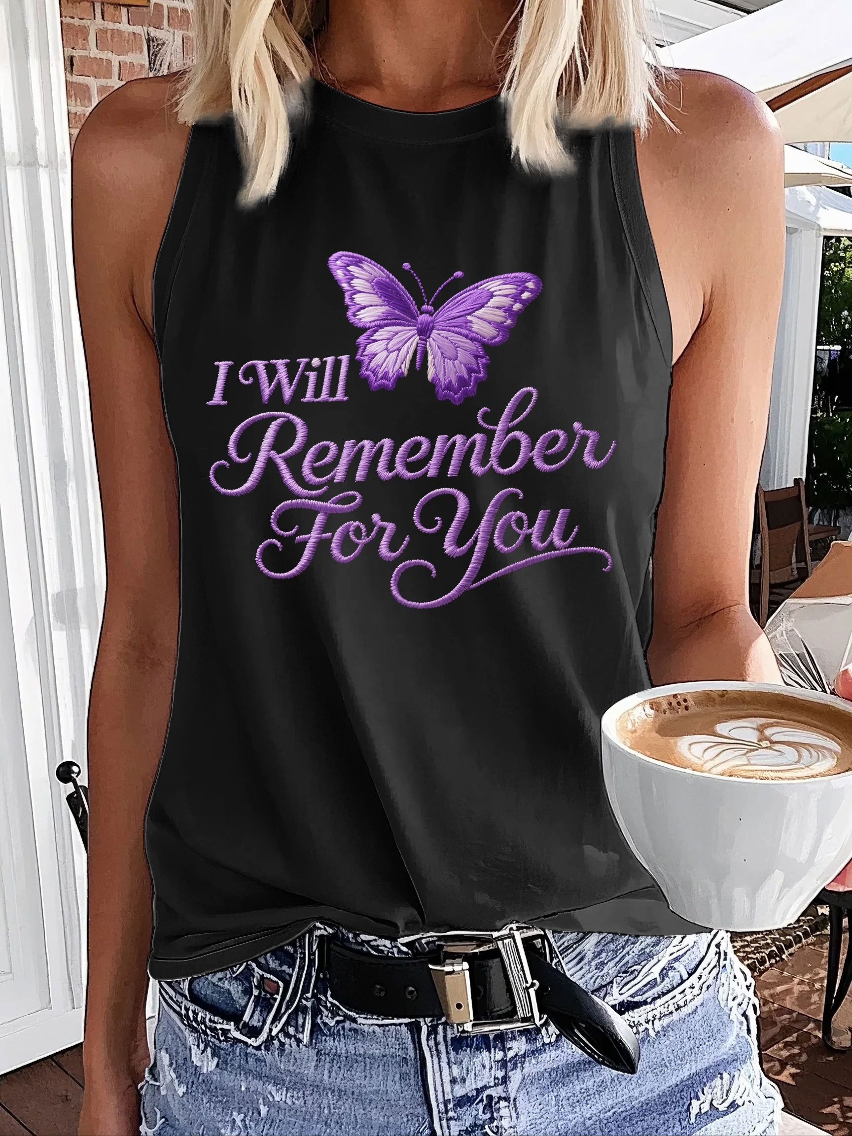Women's Alzheimer's Knitted Print Vest