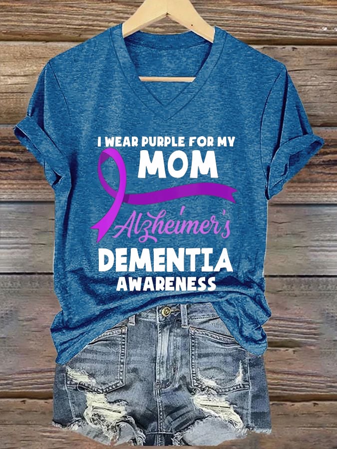 Dementia Awareness Vneck Alzheimers T Shirt