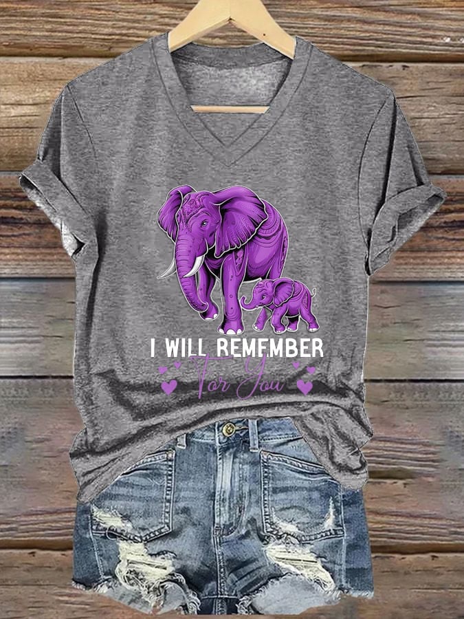 I Will Remember For You Alzheimers Awareness Alzheimers T Shirt