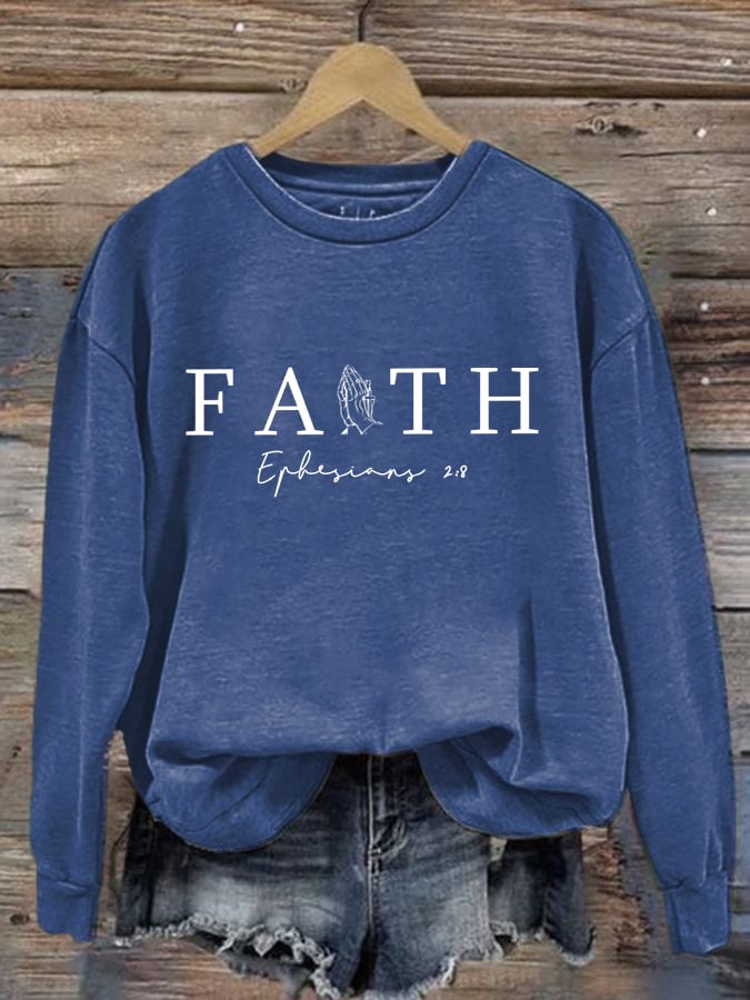 Women's Faith Print Sweatshirt