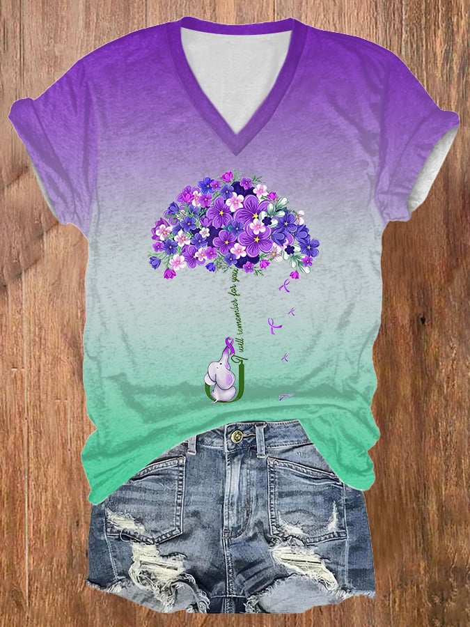 Women's Alzheimer's Awareness Short Sleeve T-Shirt