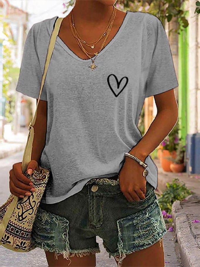 Women's Faith Dear Person Behind Me Cross Print V Neck T-Shirt