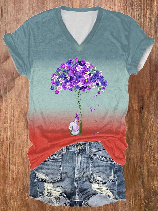 Women's Alzheimer's Awareness Short Sleeve T-Shirt