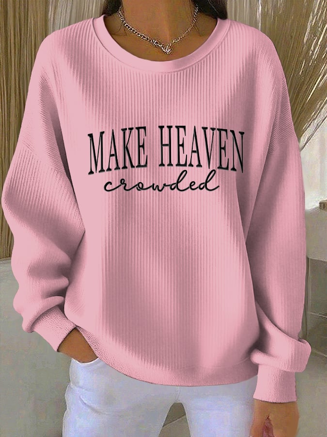 Women'S Casual Faith Print Sweatshirt