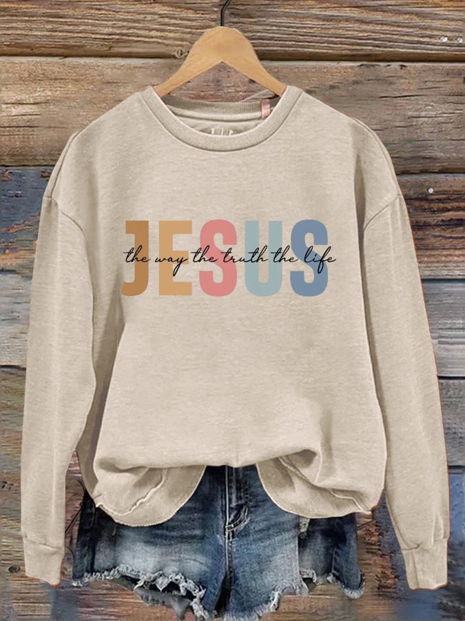 Women's Casual Three Truths Faith Sweatshirt
