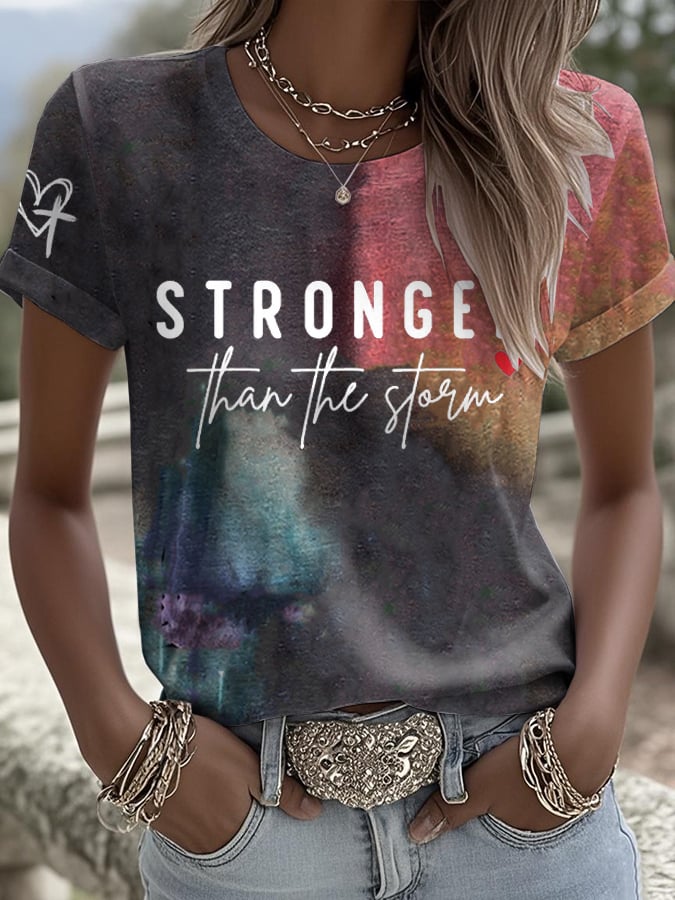 Women's Faith Print Crew Neck T-Shirt