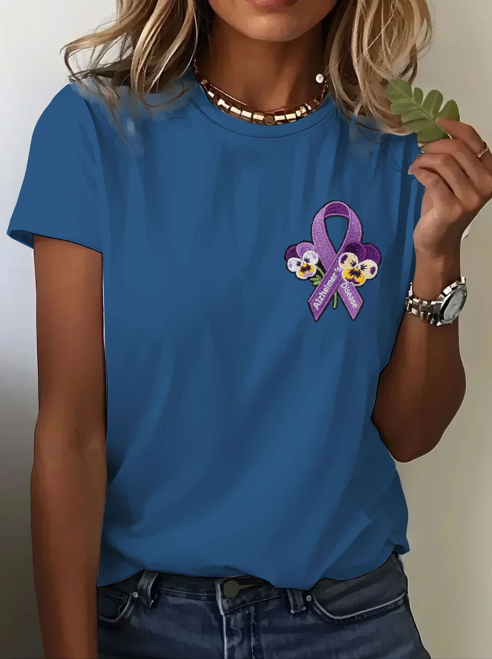 Women's Alzheimer's Disease Embroidered Shirt