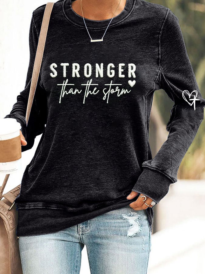 Women's Faith Printed Casual Sweatshirt