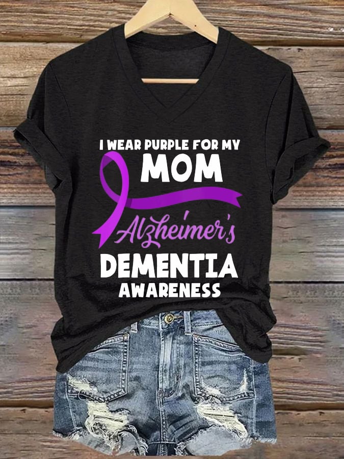 Dementia Awareness Vneck Alzheimers T Shirt