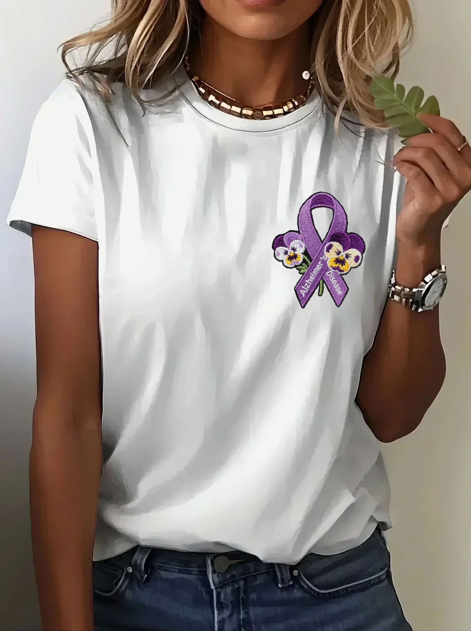 Women's Alzheimer's Disease Embroidered Shirt
