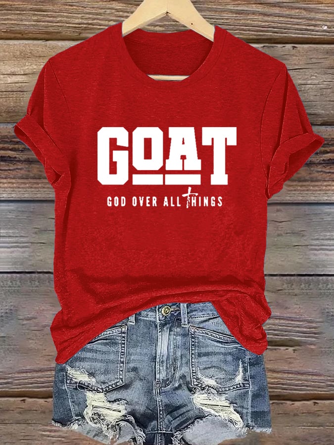 Women's God Over All Things  Print Shirt