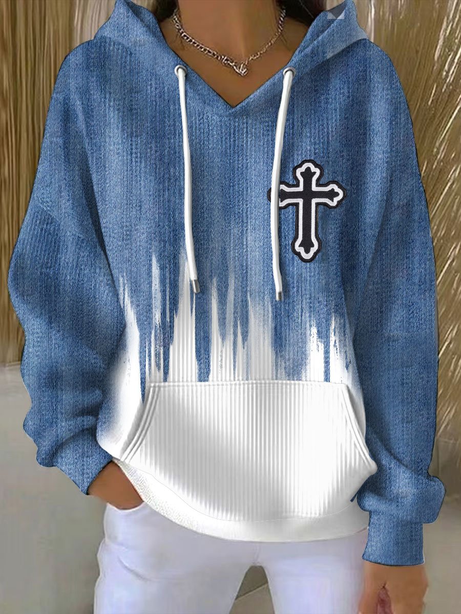 Women's Faith Print Casual Sweatshirt