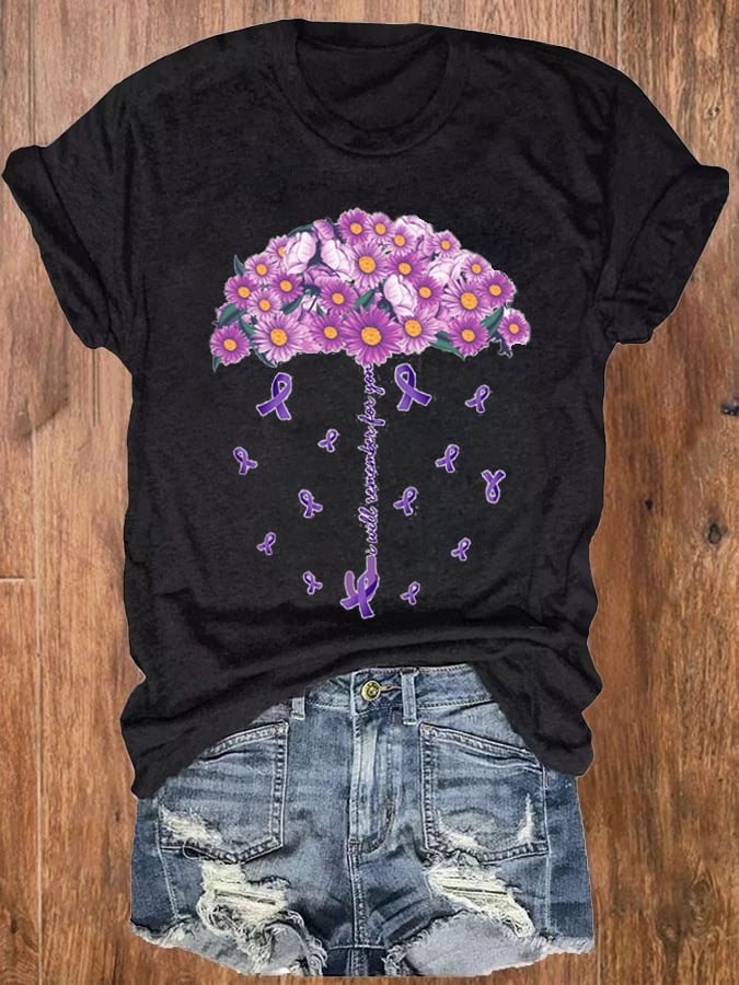 Women's Alzheimer's Print Casual T-Shirt