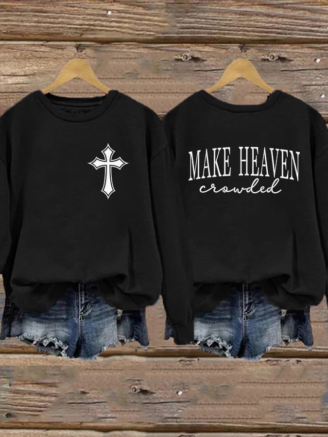 Women'S Casual Faith Print Sweatshirt