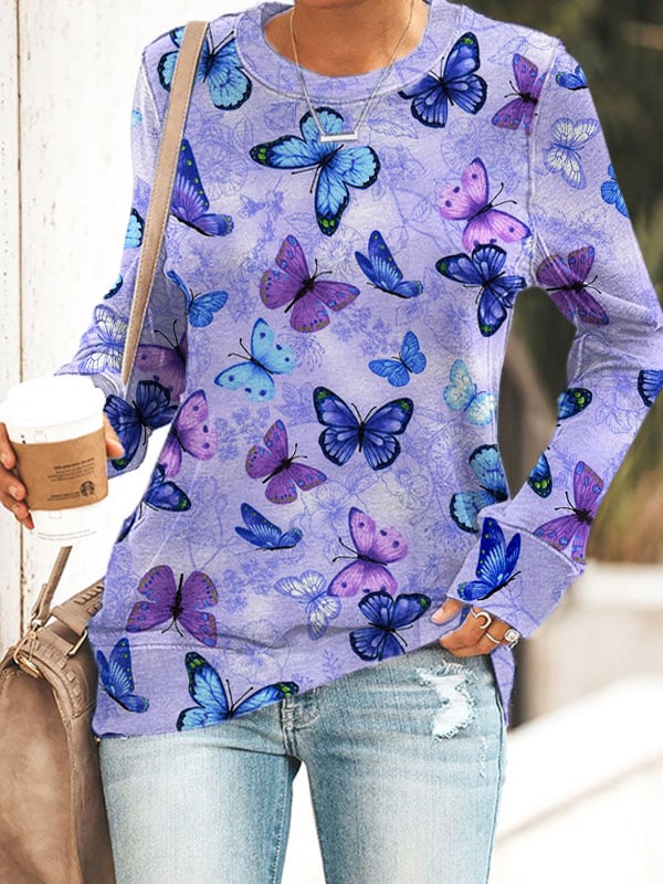 Women's Alzheimer's Awareness Printed Sweatshirt