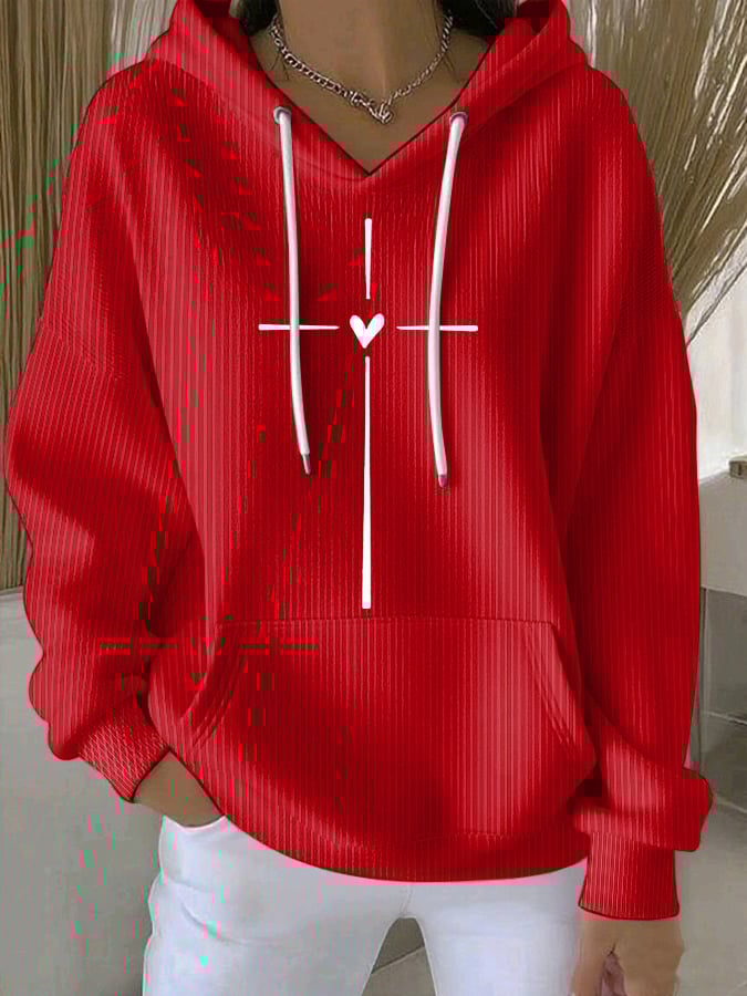 Women's Faith Cross Print Sweatshirt