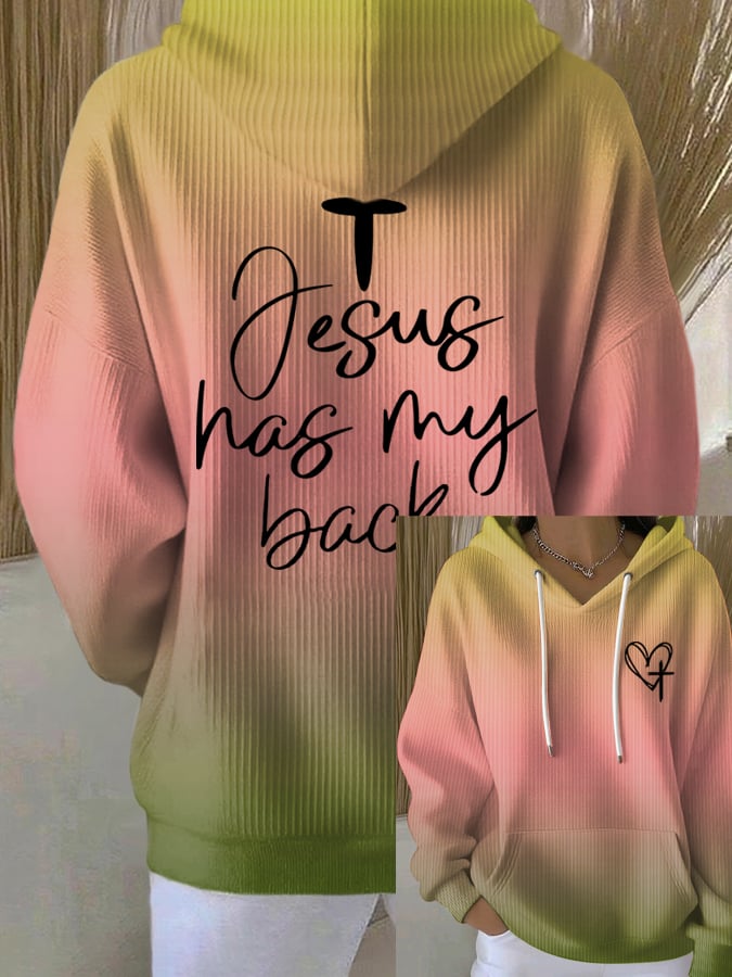 Women's Jesus Has My Back Sweatshirts