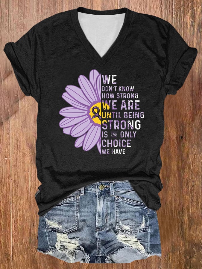 Women's  Alzheimers Awareness Print T-Shirt
