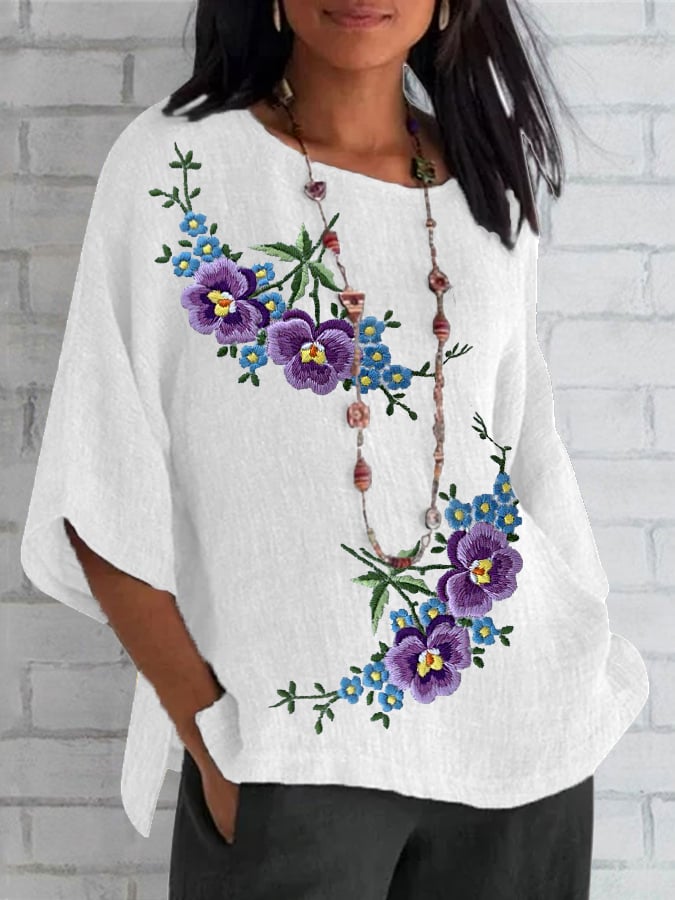 Women's Purple Flower Alzheimer's Awareness Support Shirt