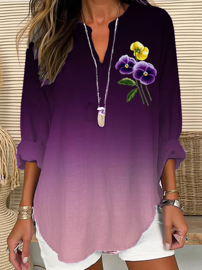 Women's Alzheimer's Awareness Flower Top
