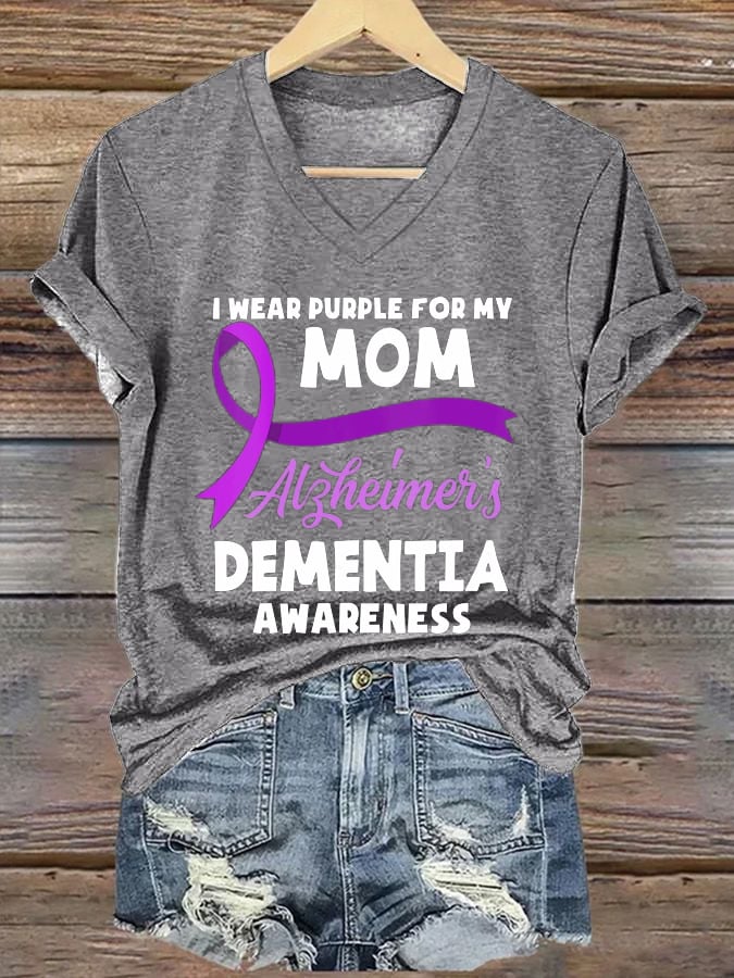 Dementia Awareness Vneck Alzheimers T Shirt