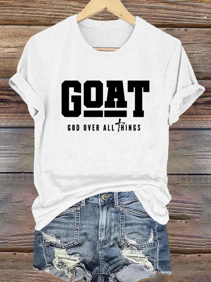 Women's God Over All Things  Print Shirt