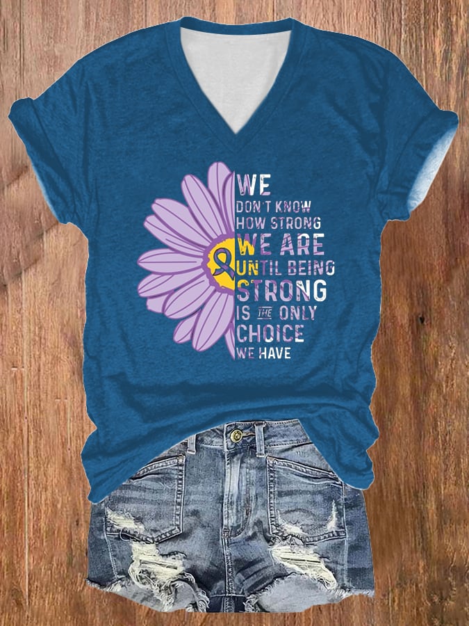 Women's  Alzheimers Awareness Print T-Shirt