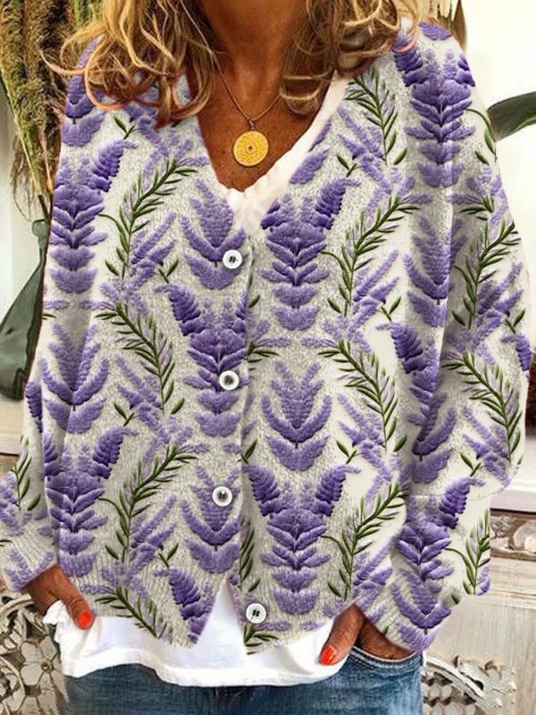 Purple Lavender Alzheimer's Cardigan