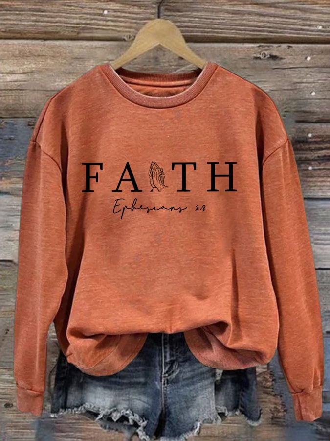 Women's Faith Print Sweatshirt